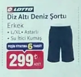 Lotto Dizalti Deniz Sortu Erkek L/Xl Astarli Su Itici Kumas