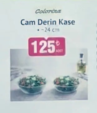 Cam Derin Kase 24 Cm