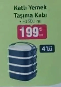 Katli Yemek Taşıma Kabı 1500 Ml