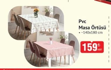 Pvc Masa Ortusu ~140X180 Cm