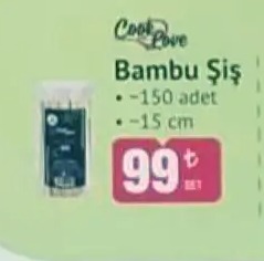 Cook Love Bambu Şiş - 150 Adet - 15 Cm