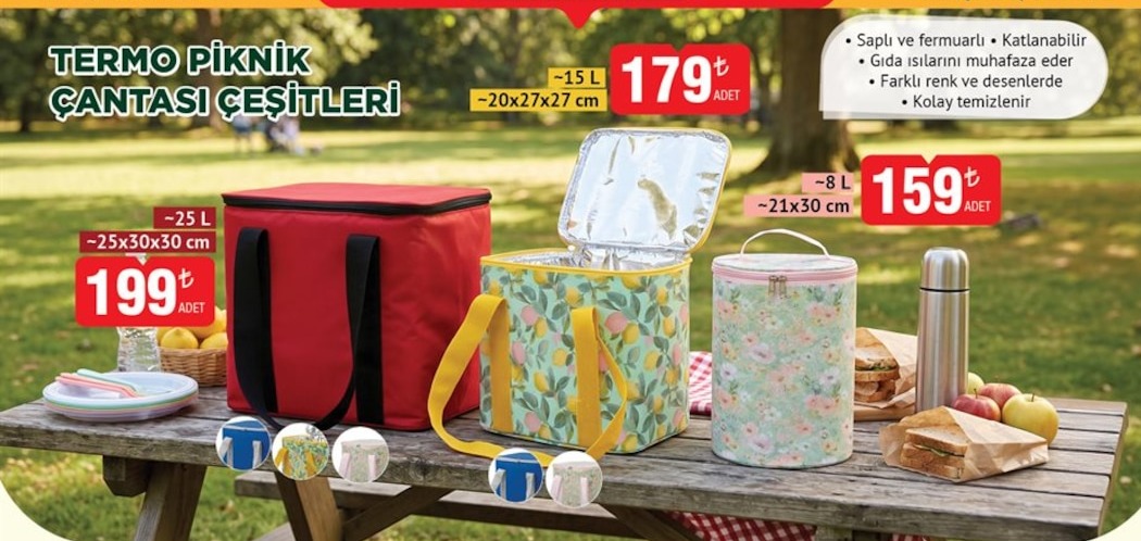 Termo Piknik Cantasi Cesitleri 15 L