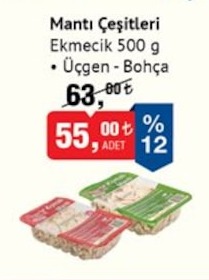 Ekmecik Mantı Çeşitleri 500G