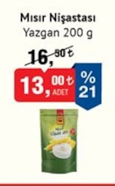 Mısır Nişastası Yazgan 200 G