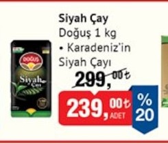 Siyah Çay Doğuş 1 Kg Karadeniz'In Siyah Çayı