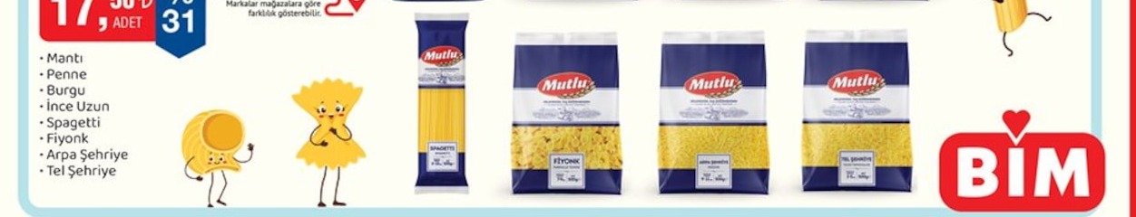 Mutlu Makarna Çeşitleri 500G