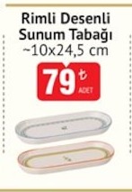 Rimli Desenli Sunum Tabağı 10X24,5 Cm