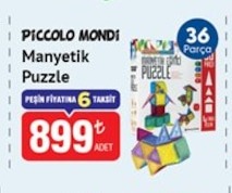 Piccolo Mondi Manyetik Puzzle 36 Parça