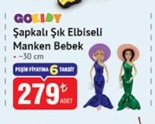 Şapkalı Şık Elbiseli Manken Bebek 279 Adet
