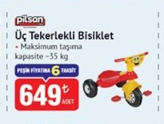 Üç Tekerlekli Bisiklet Maksimum Taşıma Kapasitesi 649 Adet