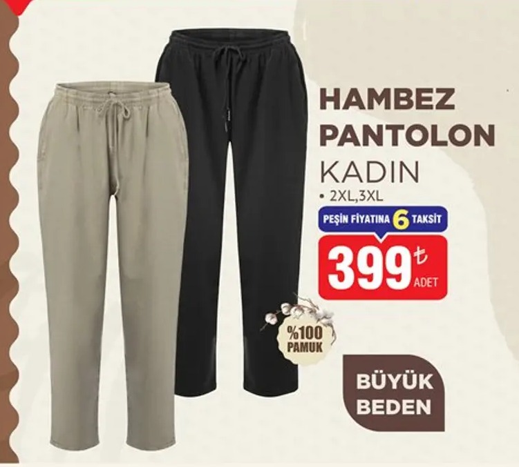 Hambez Pantolon Kadin 2Xl/3Xl