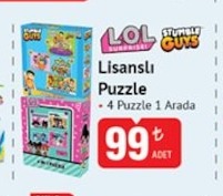 Lisanslı Puzzle - 4 Puzzle 1 Arada