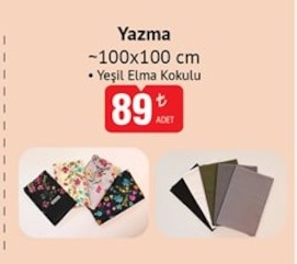 Yazma 100X100 Cm Yeşil Elma Kokulu