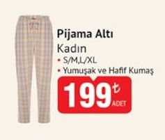 Pijama Altı Kadın S/M/L/Xl