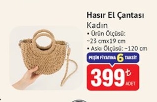 Hasır El Çantası Kadın
