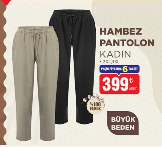 Hambez Pantolon Kadin 2Xl/3Xl