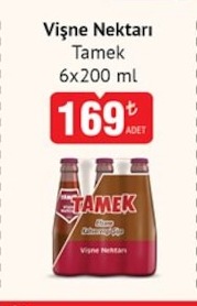 Vişne Nektarı Tamek 6X200 Ml