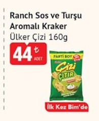 Ranch Sos Ve Turşu Aromali Kraker Ülker Çizi 160G