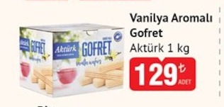 Vanilya Aromalı Gofret Aktürk 1Kg