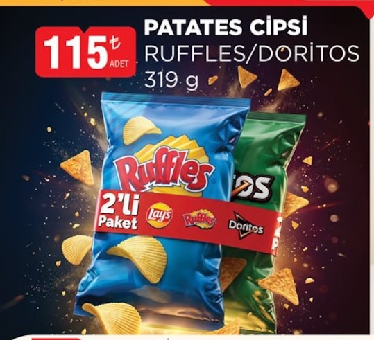 Ruffles/Doritos Patates Cipsi 319G