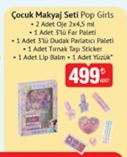 Çocuk Makyaj Seti Pop Girls Oje Dudak Parlatıcı