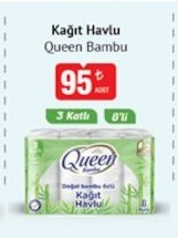 Kağıt Havlu Queen Bambu 8'Li
