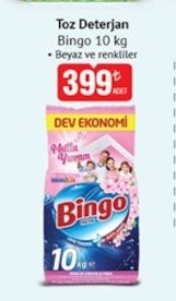 Bingo Toz Deterjan Beyaz Ve Renkliler 10 Kg