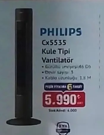 Philips Cx5535 Kule Tipi Vantilatör
