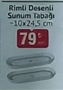 Rimli Desenli Sunum Tabağı 10X24,5 Cm