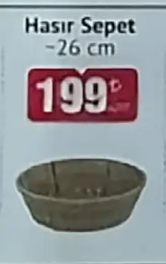 Hasır Sepet ~26 Cm