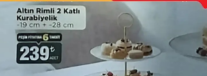 Altın Rimli 2 Katlı Kurabiyelik