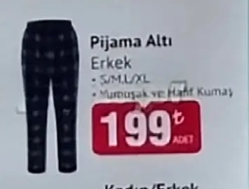 Erkek Pijama Altı S/M/L/Xl