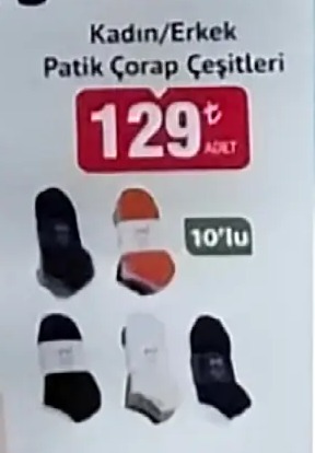 Kadın/Erkek Patik Çorap Çeşitleri 10'Lu
