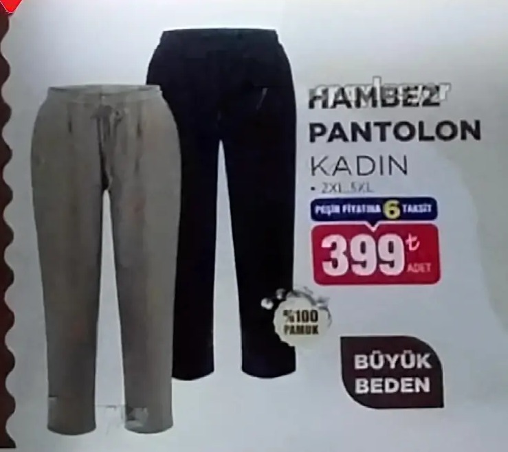 Hambez Pantolon Kadın - 2Xl, 5Xl