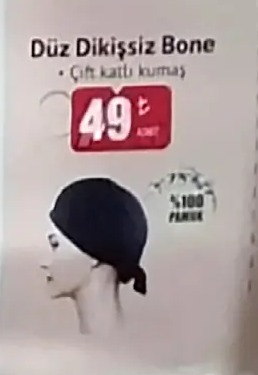 Düz Dikişsiz Bone - Çift Katlı Kumaş