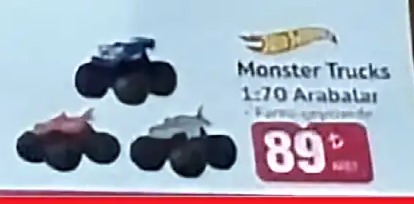 Monster Trucks 1:70 Arabalar