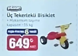Pilsan Üç Tekerlekli Bisiklet 35Kg
