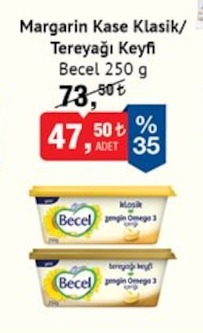Becel Margarin Kase Klasik Tereyağı Keyfi 250G