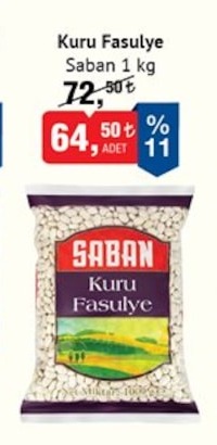 Saban Kuru Fasulye 1Kg