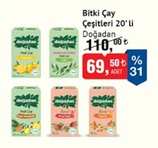 Doğadan Bitki Çay Çeşitleri 20'Li