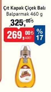 Çıt Kapak Çiçek Balı Balparmak 460 G