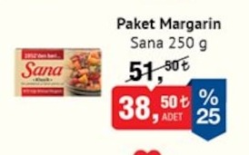 Paket Margarin Sana 250 G