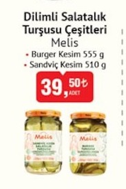 Dilliimli Salatalik Turşusu Çeşitleri Melis 555G Burger Kesim