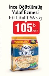 Eti Lifalif İnce Öğütülmüş Yulaf Ezmesi 665G