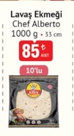 Chef Alberto Lavaş Ekmeği 1000G 33Cm