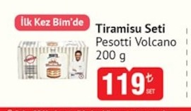 Tiramisu Seti Pesotti Volcano 200 G
