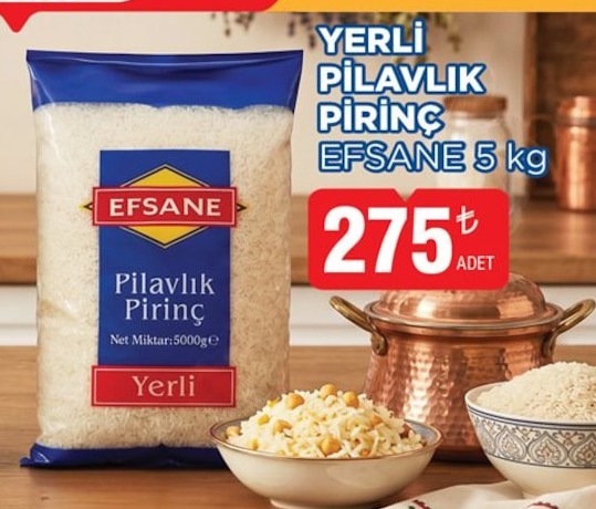 Yerli Pilavlık Pirinç Efsane 5 Kg