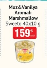 Muz & Vanilya Aromalı Marshmallow Sweeto 40X10G
