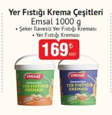 Emsal Yer Fıstığı Krema Çeşitleri 1000 G