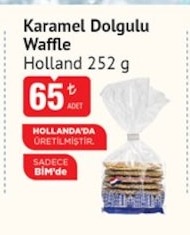 Karamel Dolgulu Waffle Holland 252G